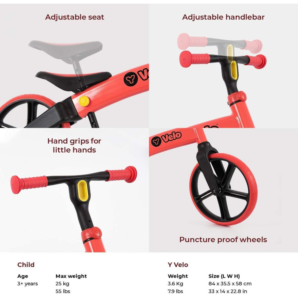 Yvolution Balance Bike Red Y Velo Senior 12