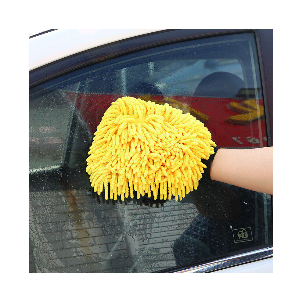 Waterproof Car Wash Microfiber Chenille Gloves Thick Car Cleaning Mitt Wax Detailing Brush Auto Care Double-Faced Glove 4537361999361