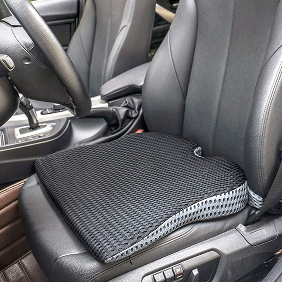 Yjwan Car Wedge Seat Cushion For Car Driver Seat Office Chair Wheelchairs Coccyx Support Tailbone Pain Relief Memory Foam Seat Cushion Black