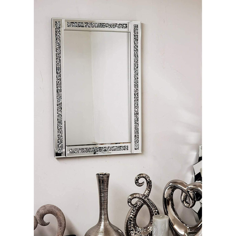Large jewel wall mirror loose diamante new crystal mirror 60x90cm