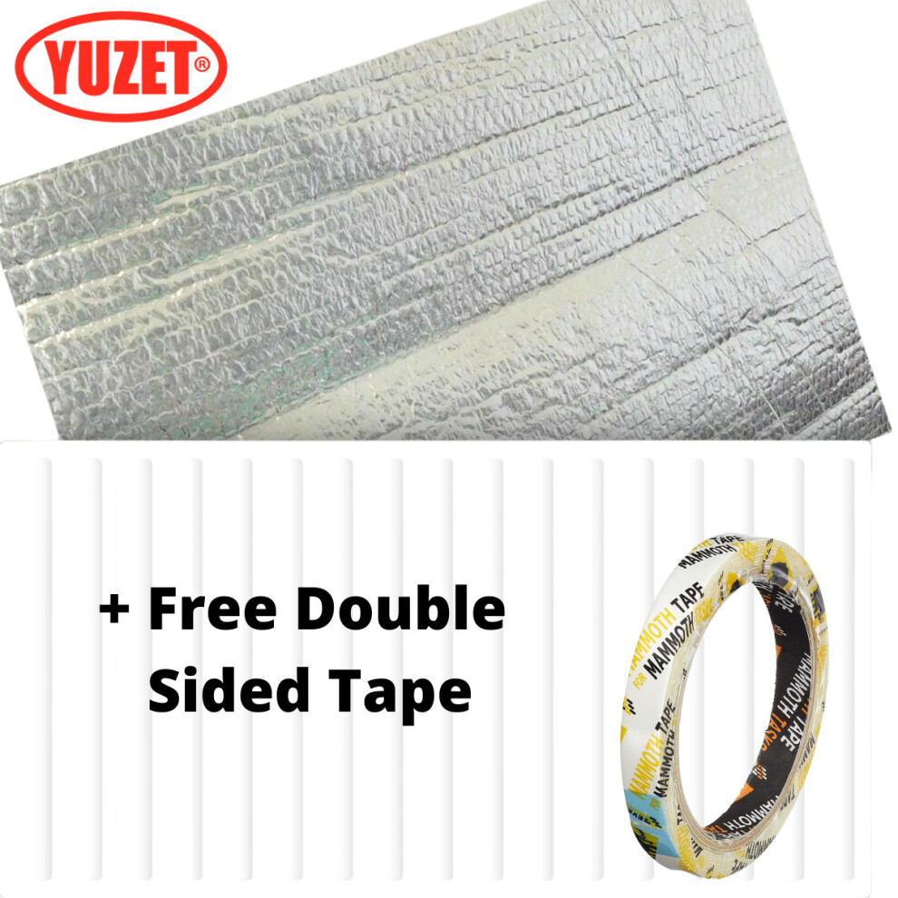 Yuzet 5M Radiator Heat Reflective Insulating Foil With Free Doublesided Tape