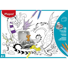 Maped Colouring Place Mat Sheets (Pack of 15 A3 Size), Blue , 831210