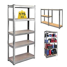 Garage Shelving Units for Storage - 180cm x 90cm x 40cm Heavy Duty Boltless Metal Steel Frame + MDF Board Shelving Unit for Garage and Shed, Storage U