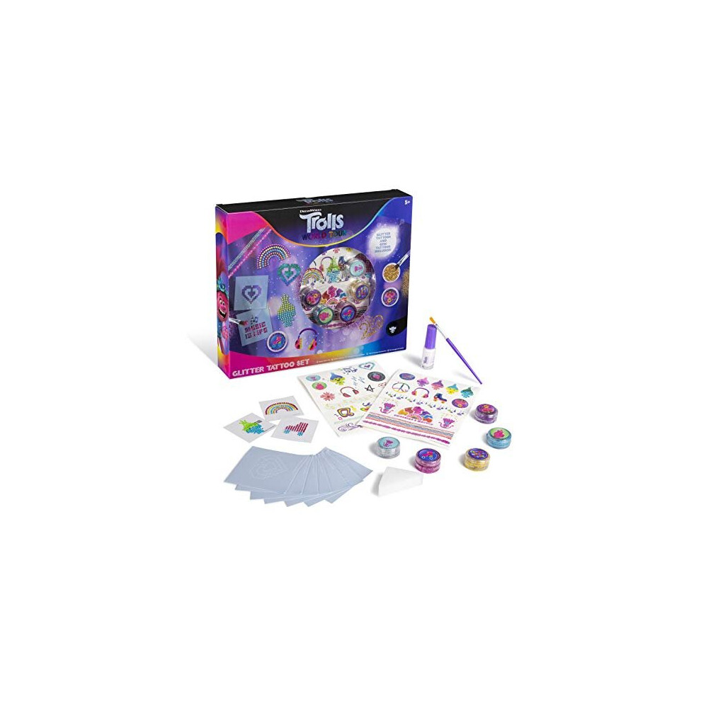 Trolls DreamWorks World Tour Glitter Tattoo Set