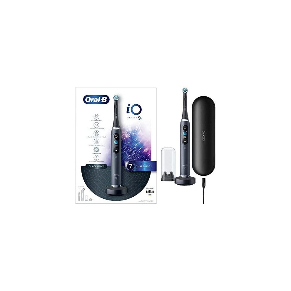 Braun Oral-B 4210201303015 iO 9 Electric Toothbrush with Magnetic Technology, Soft Micro Vibrations, 7 Cleaning Programs and Colour Display, Charging