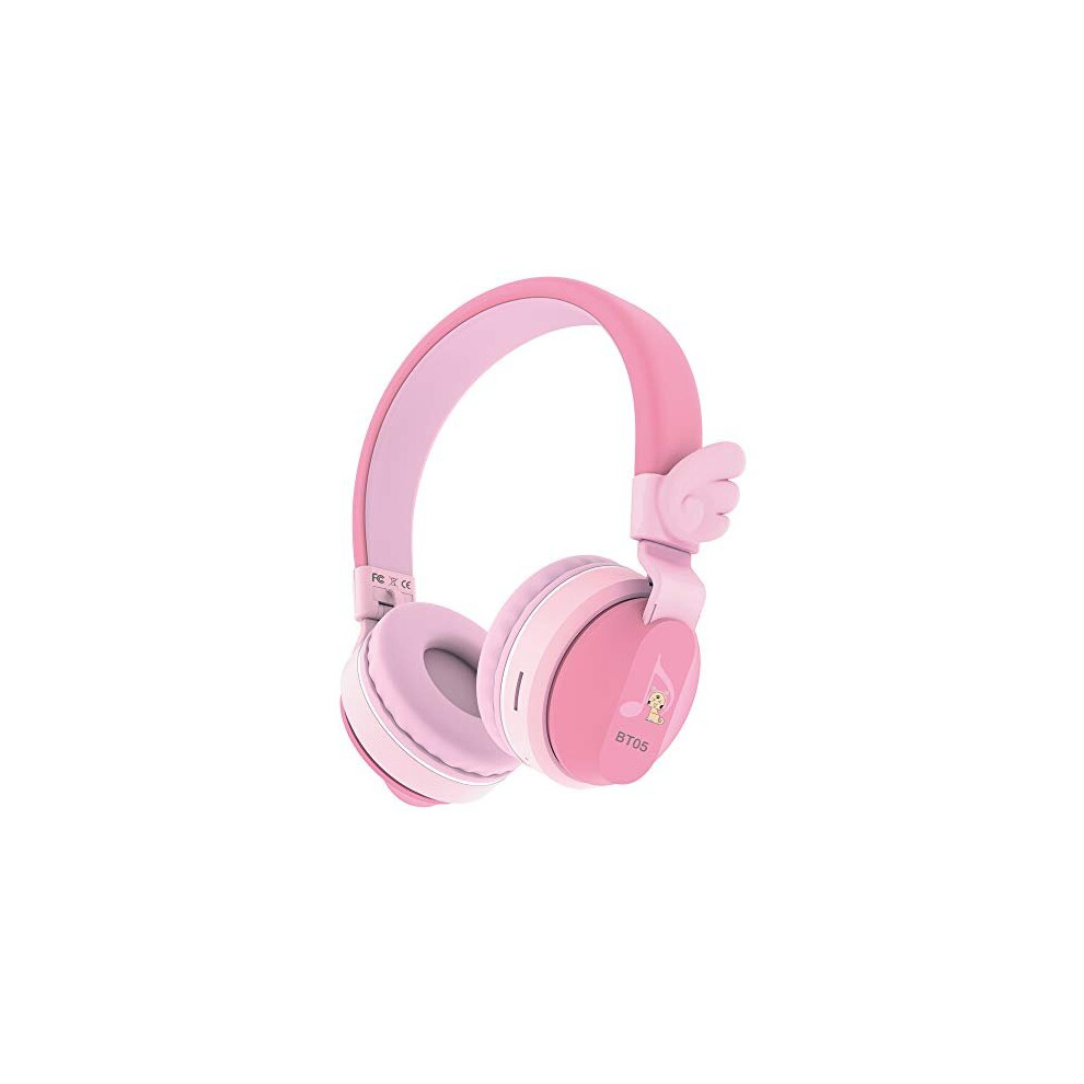 Photos - Headphones , Riwbox BT05 Wings Kids Wireless Bluetooth Over Ear 85dB/103db Volume Control Children Foldable Headph