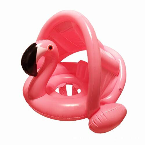 mciskin Flamingo Baby Pool Float with Canopy Inflatable Swimming Floats for Kids Swimming Ring with Safety Seat Infant Floaty Toddler Swimming Pool Fl on OnBuy