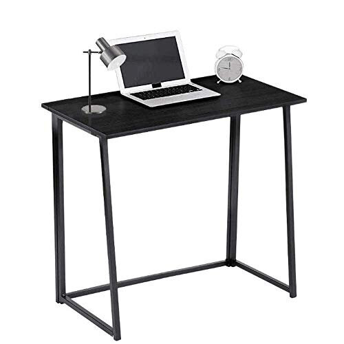 SP Computer Desk Compact Foldable Computer Desk Laptop Desktop Table Folding Portable Small Table for Company,Garden,Camping,Office (Black)