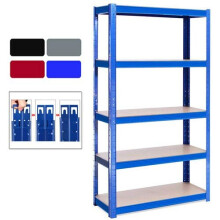 Shelves for Storage, Garage Racking Shelving Unit, 5 Tier Heavy Duty Shelf Unit for Shed Warehouse Workshop Garden, H 150 x W 70 x D 30 Cm, Blue, Meta