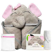 Hooded Baby Towel - Ultra Soft Large Bath Towels - 100% Bamboo, Hypoallergenic, Highly Absorbent for Infants, Newborn & Toddlers - Perfect Baby Gift