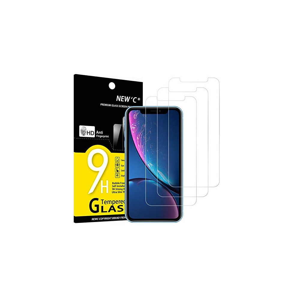 New'c Pack Of 3, Glass Screen Protector For Iphone 11 And Iphone Xr (6.1"), Anti-Scratch, Anti-Fingerprints, Bubble-Free, 9H Hardness, 0.33Mm Ult 3760281987977
