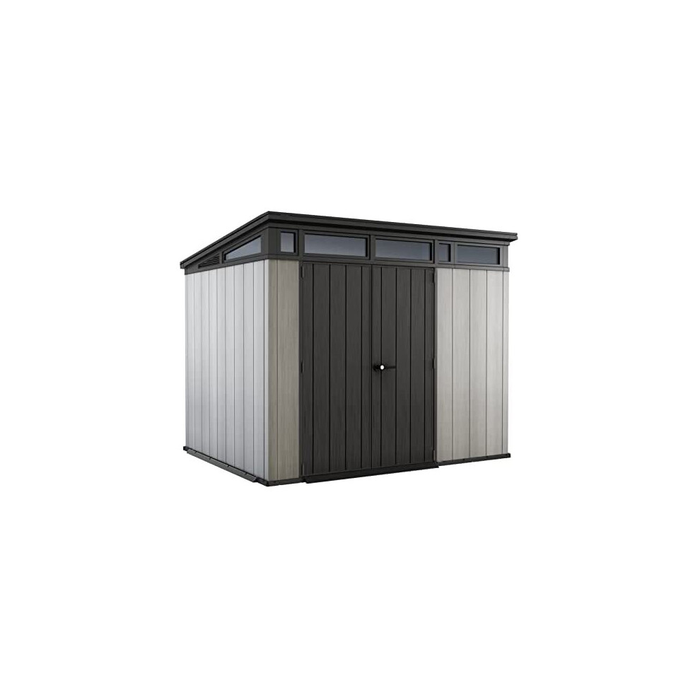 Keter 237828 Artisan 9x7 Large Outdoor Storage Shed, Grey/Black