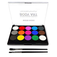 OGIMA Body Painting Face Paint Kit, 15 color Professional Palette Washable with Brush for Kids Art Show Halloween Party Colsplay Makeup Body Festive
