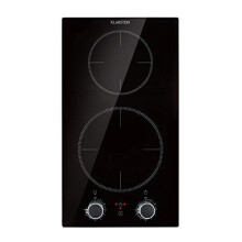 Klarstein Kochheld - Induction Hob, Built-in Hob, Rotary Control, 120 cm Cable Length, Pin Connection, 9 Levels, Automatic Switch-Off Function, Gla
