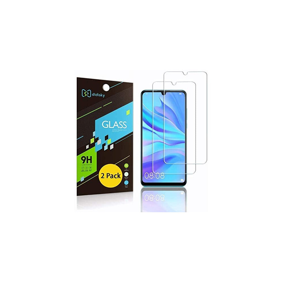 Didisky Tempered Glass Screen Protector For Huawei P30 Lite And P30 Lite New Edition, [ 2 Pack ] Anti Scratch, 9H Hardness, No Bubbles, High Defi 781827139905