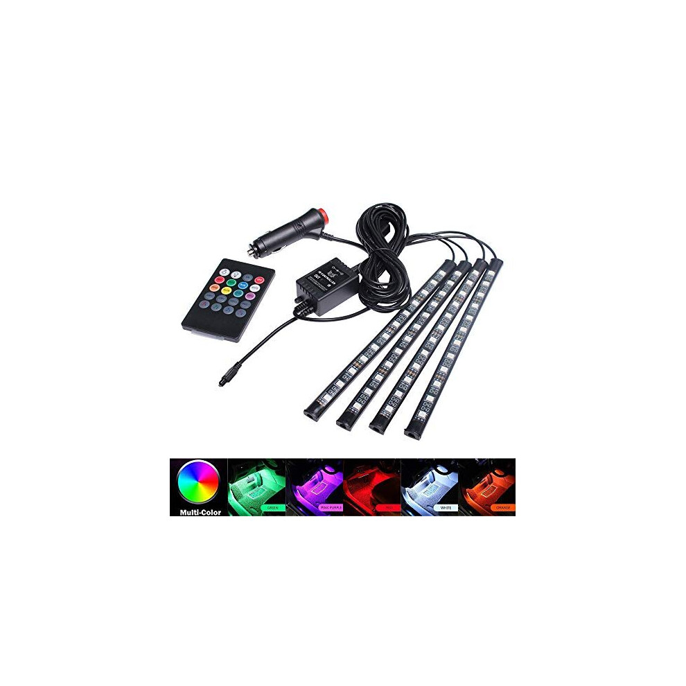 Led Strip Footwell S Car Led Strip S 48Leds 4Pcs Interior S Atmosphere Neon S 12V Rgb Multicolor Music Car Strip Underdas Light 796862252601