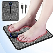 Electric Foot Massagers, EMS Feet Massage Machine, Circulation Booster for feet and Legs, Folding Portable Massage Foot Mat USB Rechargeable
