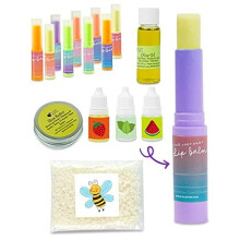 Purple Ladybug Lip Balm Making Kit with Natural Ingredients for Girls & Teens - Make Your Own Lip Balm Set for Kids with 10 Attractive Cases - Great S