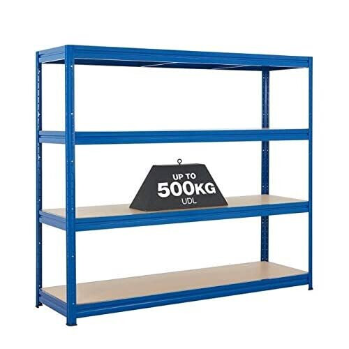 BiGDUG Garage Shelving Heavy Duty Extra Wide Shed Storage Unit, Steel 4