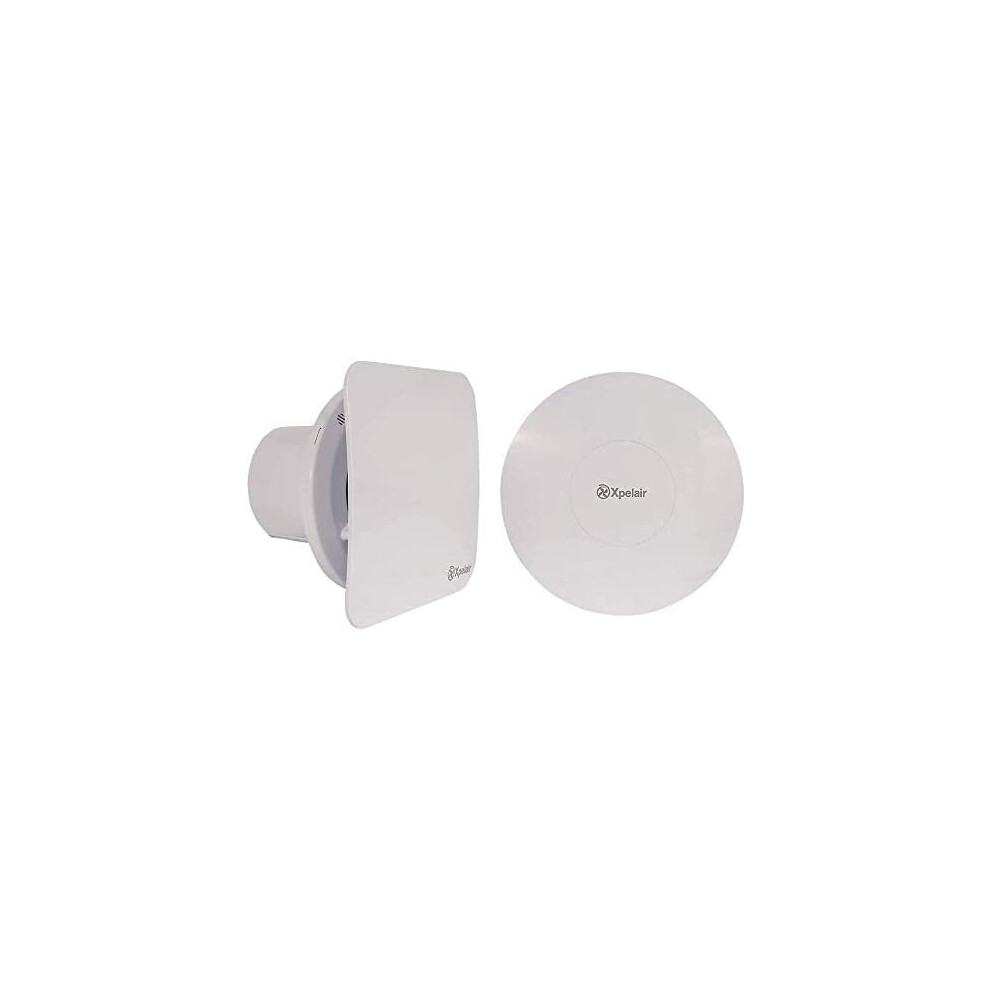 XPELAIR C4TSR SIMPLY SILENT "CONTOUR" INTERMITTENT EXTRACT FAN, TIMER - ROUND & SQUARE PACK