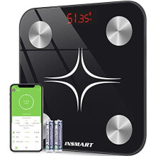 Bluetooth Body Fat Scales, INSMART Smart Digital Bathroom Weight Weighing Scales for Body Composition Analyzer with Smart APP, Body Composition F