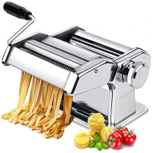 AMOS 3 in 1 Heavy Duty Stainless Steel Nine Dough Thicknesses Professional Fresh Pasta Lasagne Spaghetti Tagliatelle Maker