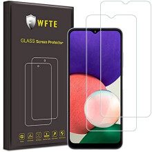 WFTE [2-Pack Screen Protector for Samsung Galaxy A22s 5G/A22 5G,Anti-fingerprint,Bubble-Free,Dust-Free Premium Tempered Glass Screen Protector Fo
