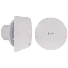 Xpelair C4HTSR Simply Silent Contour Extractor Fan with Humidistat and Timer 4"/100mm Bathroom - Square/Round, White
