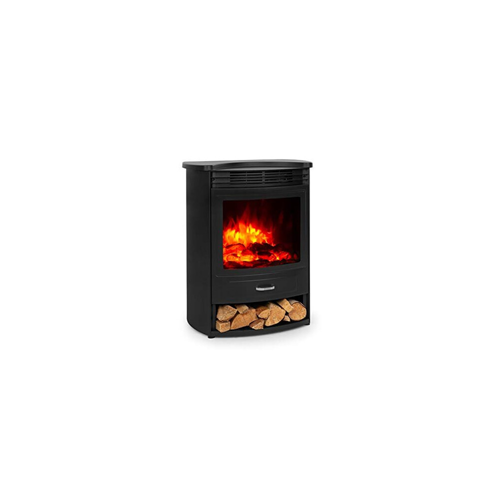 Klarstein Bormio - Electric Fire, Electric Fireplace, Electric Fire Place, 2 Settings: 950/1900 W, Weekly Timer, Open Window Detection, Flame Effect