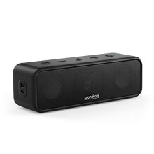 Soundcore 3 by Anker Soundcore, Bluetooth Speaker with Stereo Sound, Pure Titanium Diaphragm Drivers, PartyCast Technology, BassUp, 24H Playtime, IP