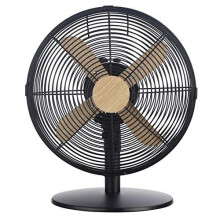 Russell Hobbs RHMDF1201WDB Desk Fan, 45 W, Black with Wood Effect Trim