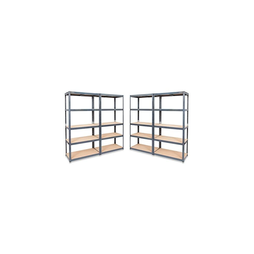 Pack Of 4 Storalex Garage Racking Shelving Units - 45Cm Deep Version - Uks Bestselling Garage Storage Shelves - 280Kg Per Shelf (Evenly Distributed) 797776050376