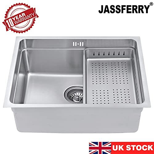 JASSFERRY Undermount Kitchen Sink Single Deep Bowl with Stainless Steel