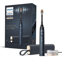 Philips Sonicare Power Electric Toothbrush 9900 Prestige with SenseIQ, Adapts, Cares, AI-Powered Sonicare App, USB Travel Case & Charging Stand, UK 2-