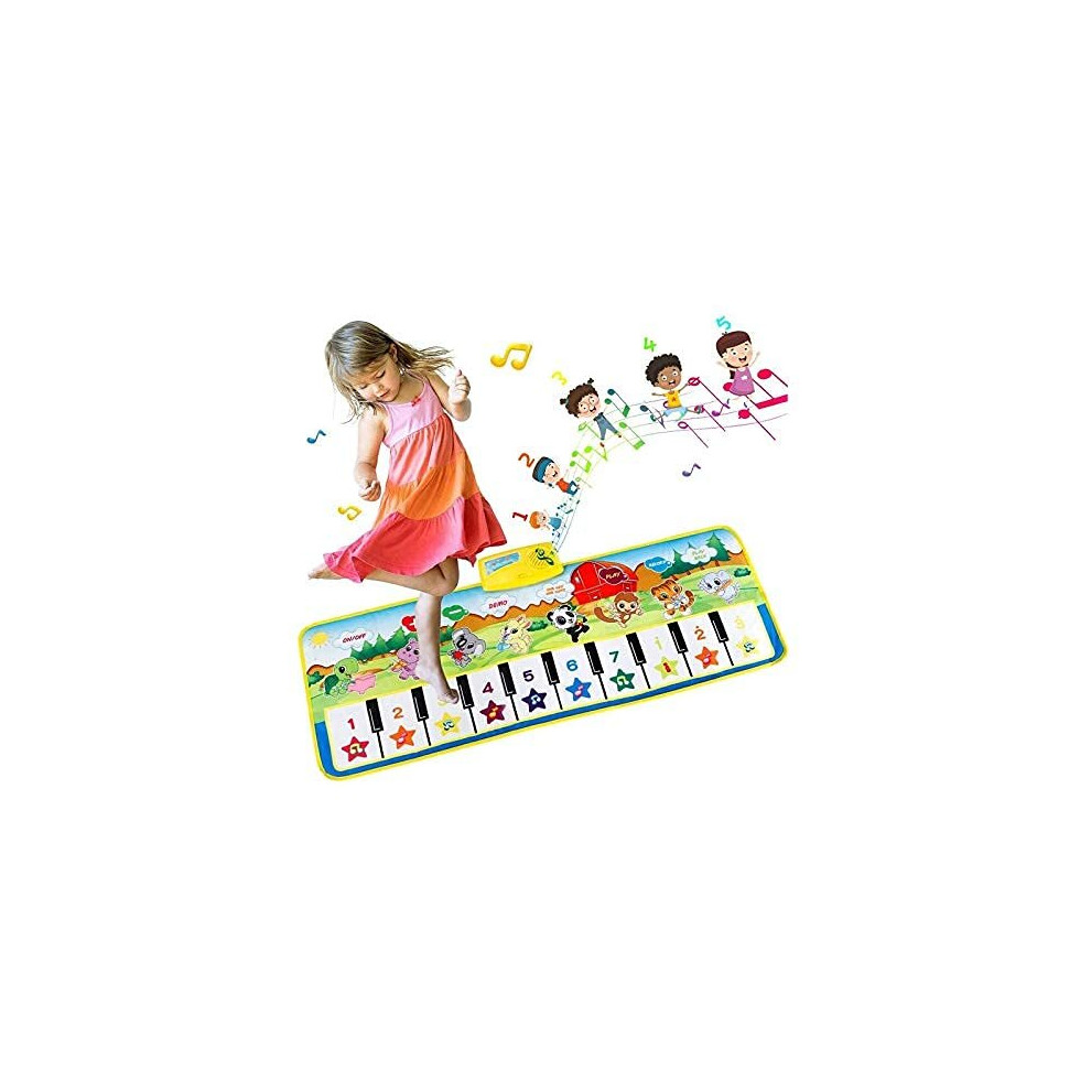 EXTSUD Piano Music Dance Mat, Multi-Function Piano Mat for Toddlers, Musical Toys Play Mats Music Singing Gym Carpet Mat Educational Music Toys Touch