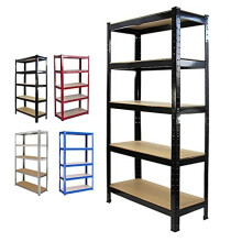 Heavy Duty Metal Garage Shelving Racking Unit Storage Rack Boltless Shelf Freestand 5 Tier Shelving 150cm x 70cm x 30cm (Black)