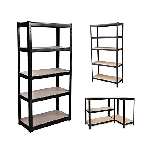 Shelving Unit for Garages and Sheds 150x70x30cm Racking Storage Shelves Strong Metal Shelving 5 Tier Boltless Garage Shelving Storage Unit Adjustable