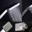 Square High Pressure Shower Head, Woopower Rainfall Universal Hand Held Water Saving Bathroom Handshower 3