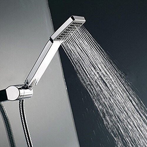 Square High Pressure Shower Head, Woopower Rainfall Universal Hand Held Water Saving Bathroom Handshower
