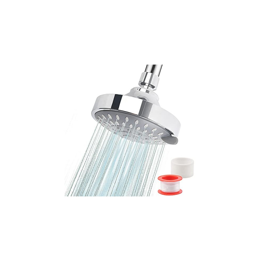 Cenben 4" Shower Head Rainfall High Pressure Chrome Bathroom Showerhead, 5 Spray Settings Adjustable 360 Rotation Disc Shower Head For Home Hotel Bat 610452767828