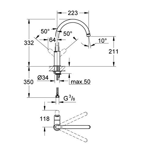 Grohe GROHE 31367000 | BauEdge Kitchen Tap 1