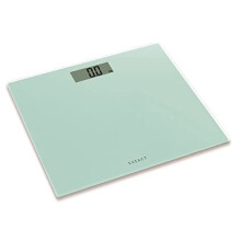 EXZACT Digital Bathroom Scale/Electronic Weighing Scale - Ultra Slim 1.7 CM Thickness -150 kg / 330 lb - Colour Glass Platform (White)