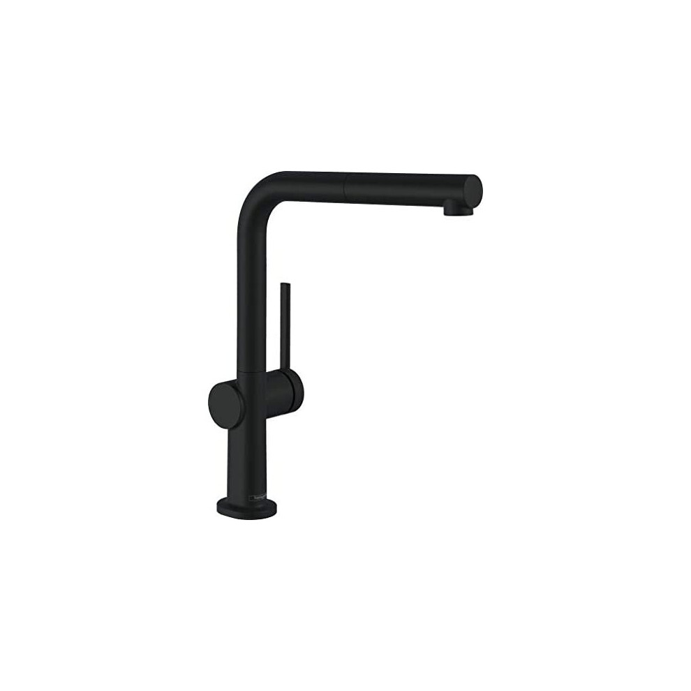Hansgrohe 72808670 Talis M54 Kitchen Tap 270 With Pull-Out Spout, Single Spray Mode Matt Comfort Zone Mm Black