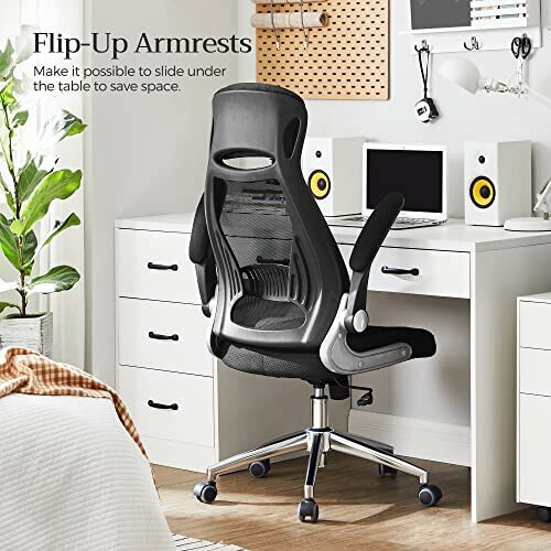 SONGMICS Office Chair High Back, Mesh Office Chair, Swivel Desk Chair