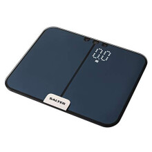 Salter Phantom Compact Analyser Bathroom Scale - Measure Weight, Body/Water, Bone/Muscle Mass, BMI, BMR, Large, Slim Tempered Glass Platform, Ste