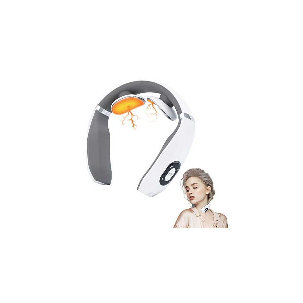 Long Loption Neck Massager For Neck Pain Shoulder Cordless, Neck Relax Portable Neck Massager For Women, Snap-On Neck Massagers With Heat Intelligent, Neckology El