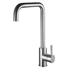 Heable Stainless Steel Kitchen Sink Tap, 360 Swivel Right Angle Bend Design Kitchen Mixer Taps, Single Lever Kitchen Faucet Brushed Nickel
