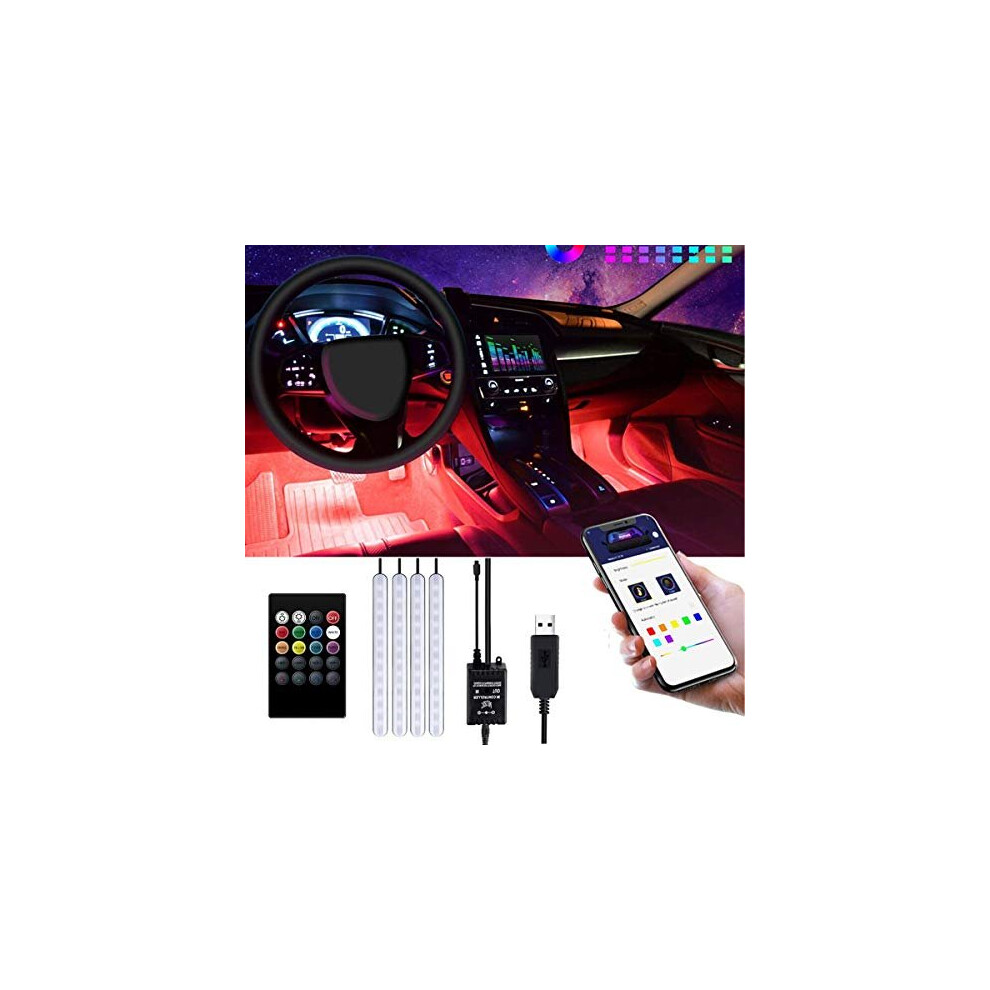 Car Led Strip - Usb Charger Interior Car S - 4Pcs 48 Led Car Underglow S,Waterproof Multicolor Music Led Strip Ing Kits With Wi Light 799132986954