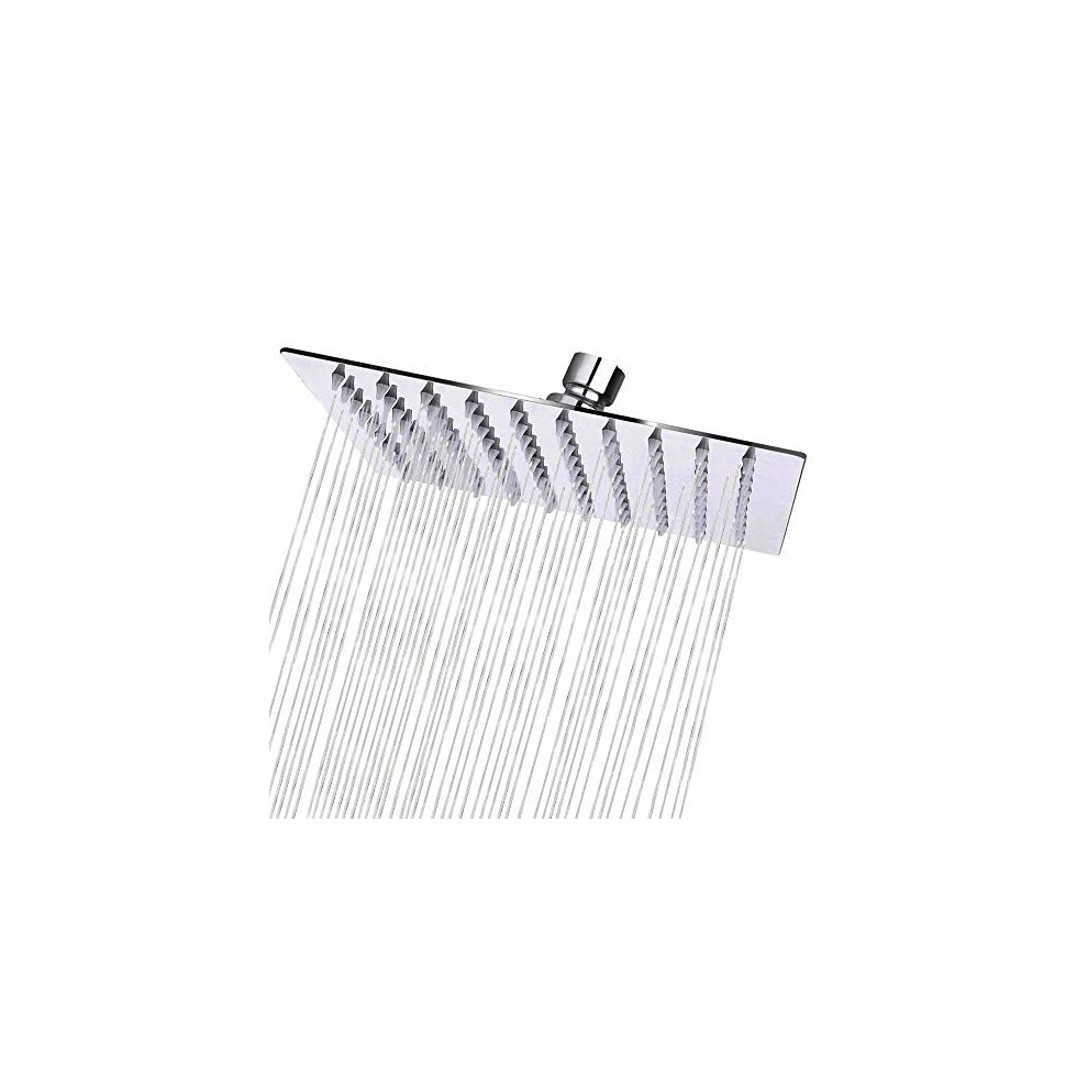 Shower Head, sinzau 10 Inch Square Rain Showerhead, 304 Stainless Steel, Ultra-Thin Design-Best Pressure Boosting