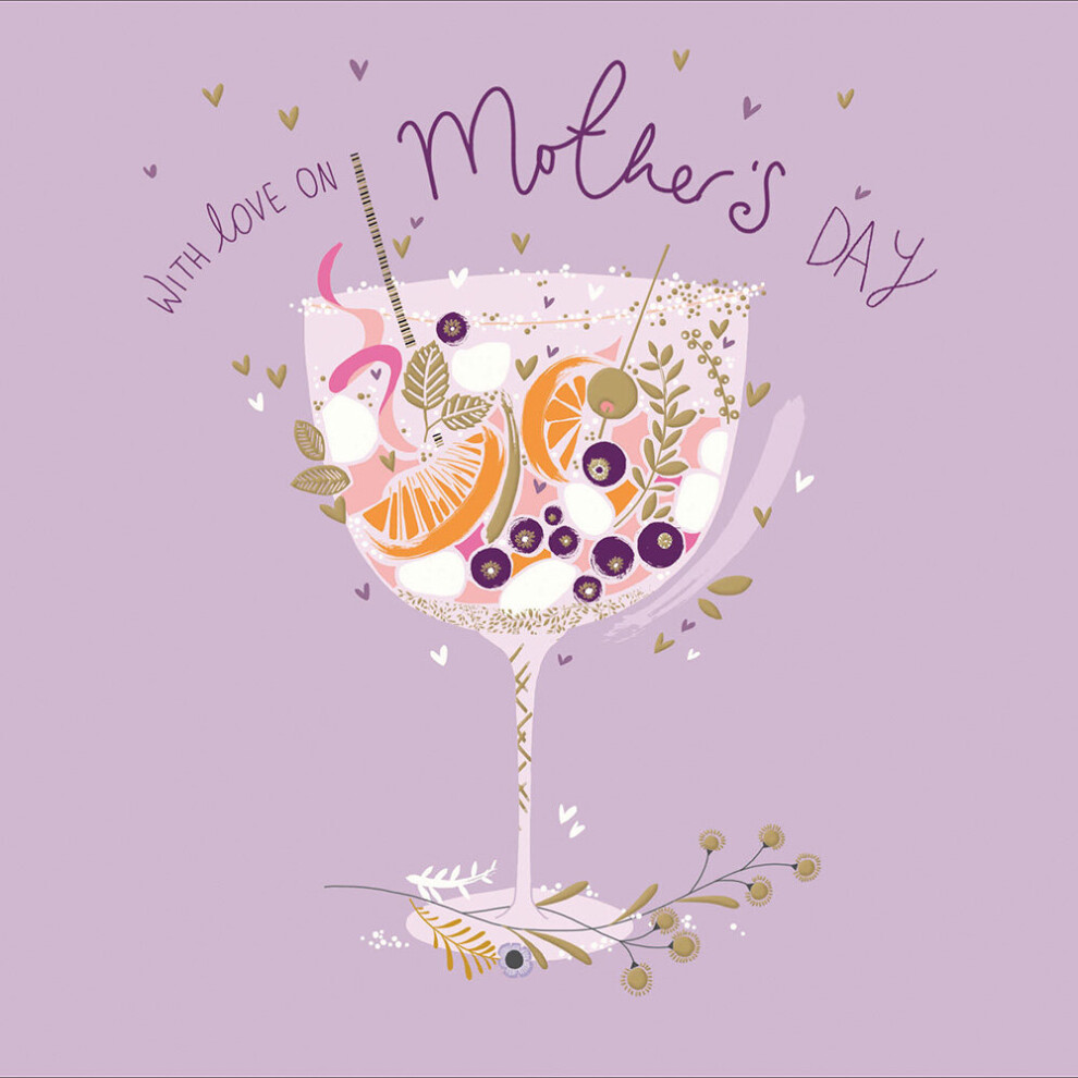 Woodmansterne With Love Foiled Happy Mother's Day Greeting Card Beautiful Mothers Day Cards Gold